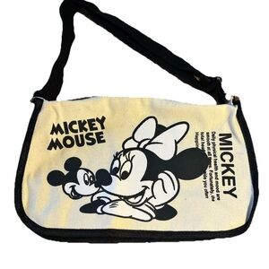 Mickey & Minnie Mouse Canvas Shoulder Bag